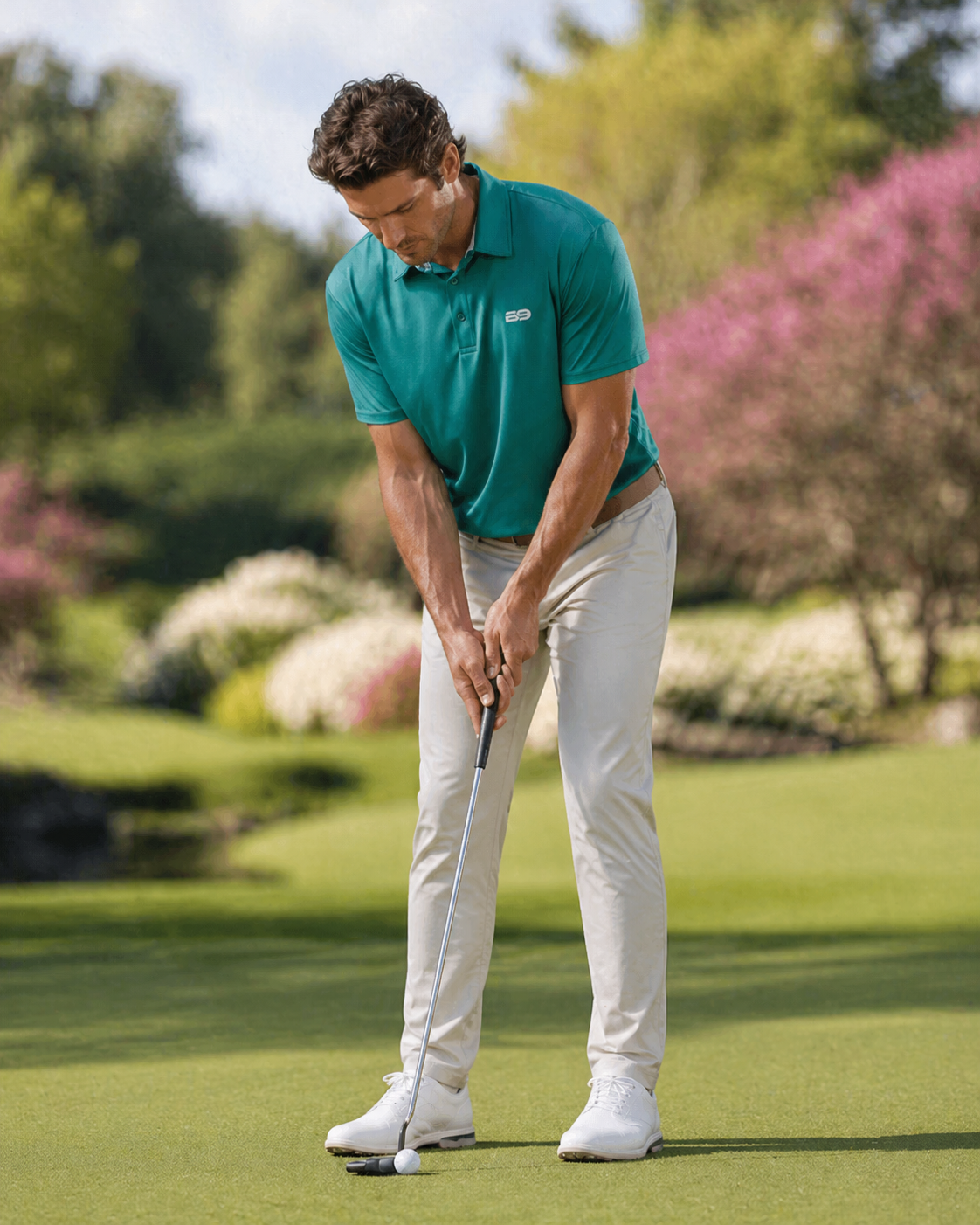 Augusta Green Performance Polo